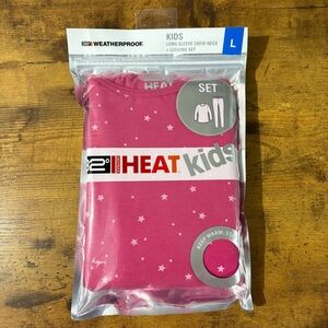 32 Degrees Heat Weatherproof Fitted Based Layered Set Size L Pink NEW